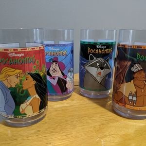 Old school Pocahontas set of 4 cups